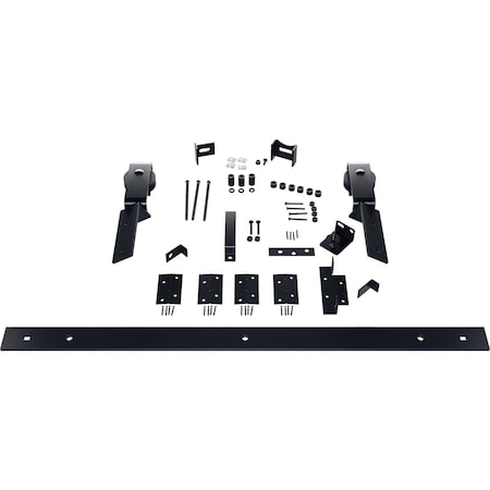 Ekena Millwork Barnfold J-Strap 2-Door Hardware Set for 1 1/4" to 1 3/8" Doors with 36" Track, Dark Gray GB6007M2D36DG